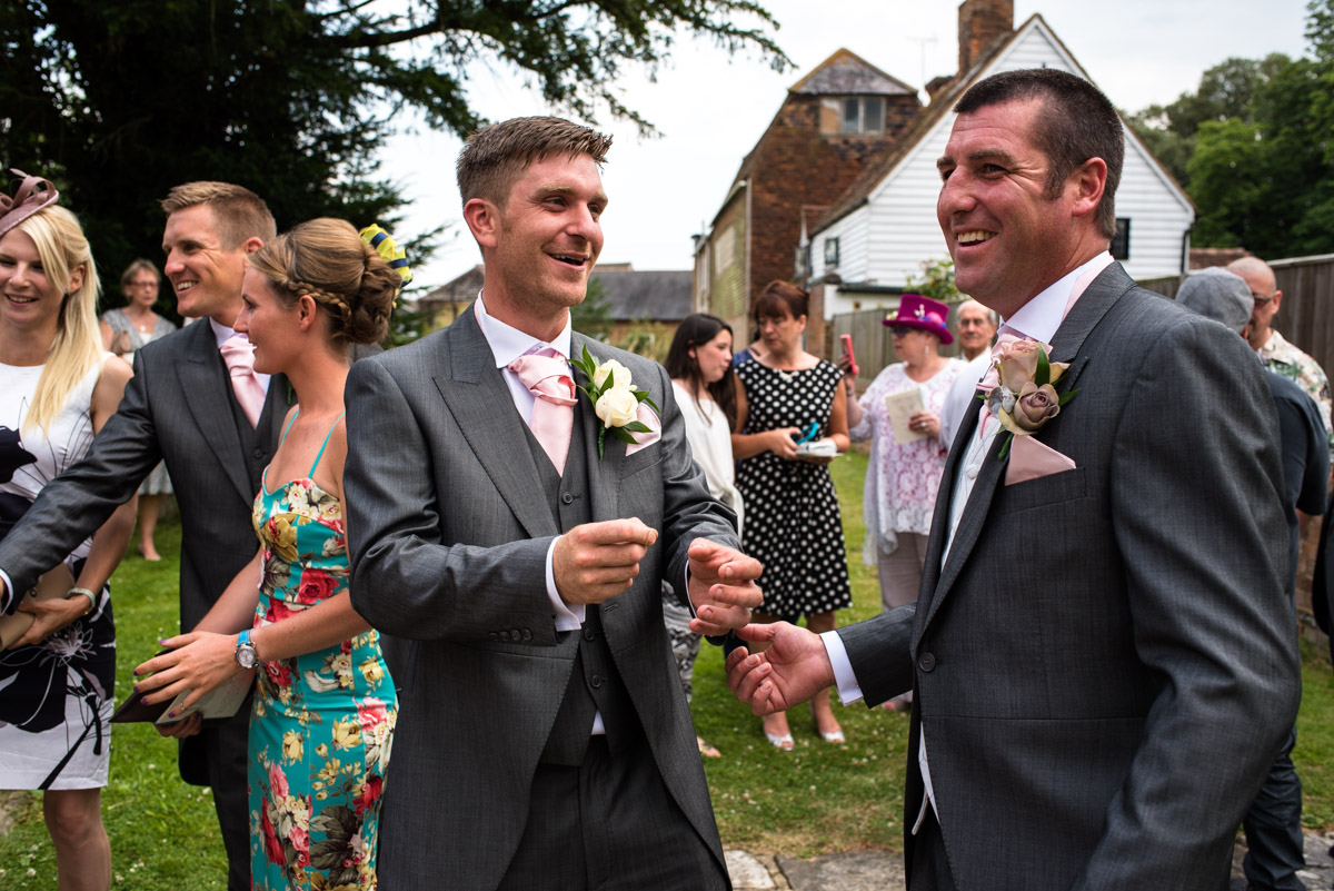 Photograph of Kif and groomsman after his kent wedding
