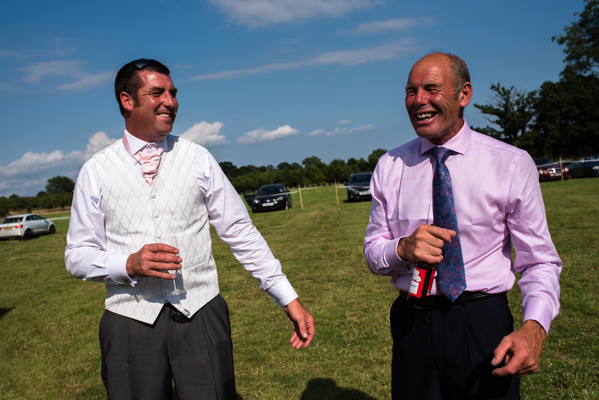 Photograph of Kif and his friend at his wedding reception