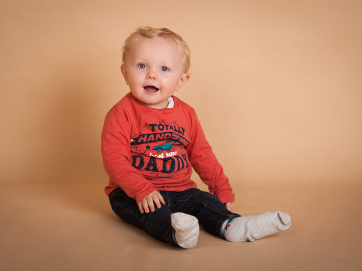 Photograph of baby boy in Kent studio