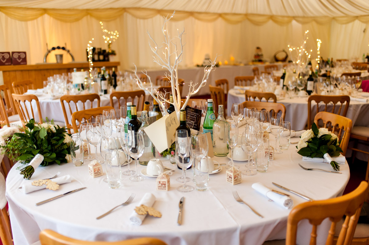 Marquee wedding decorations