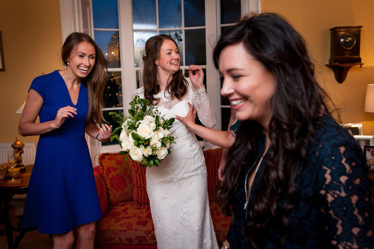 Wedding photograph of Emma and her friends