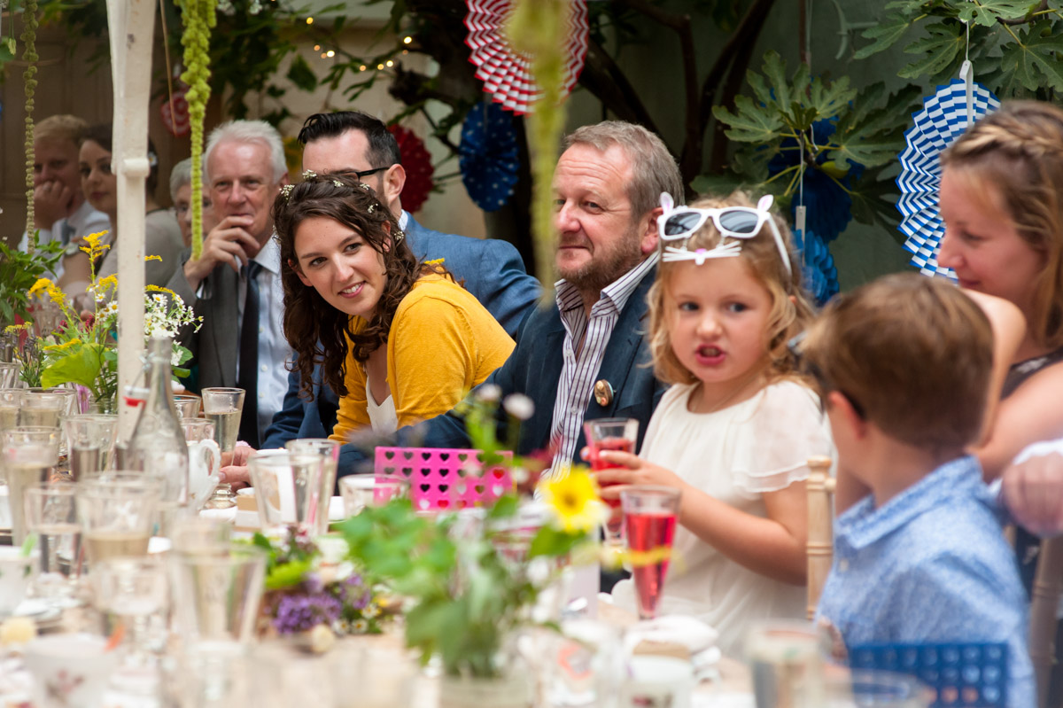 wedding reception photograph in the secret garden glass house venue