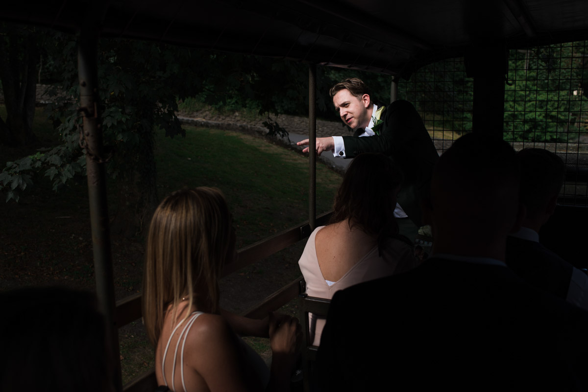 Photograph of David on the safari truck at Port Lymopne Mansions in Kent