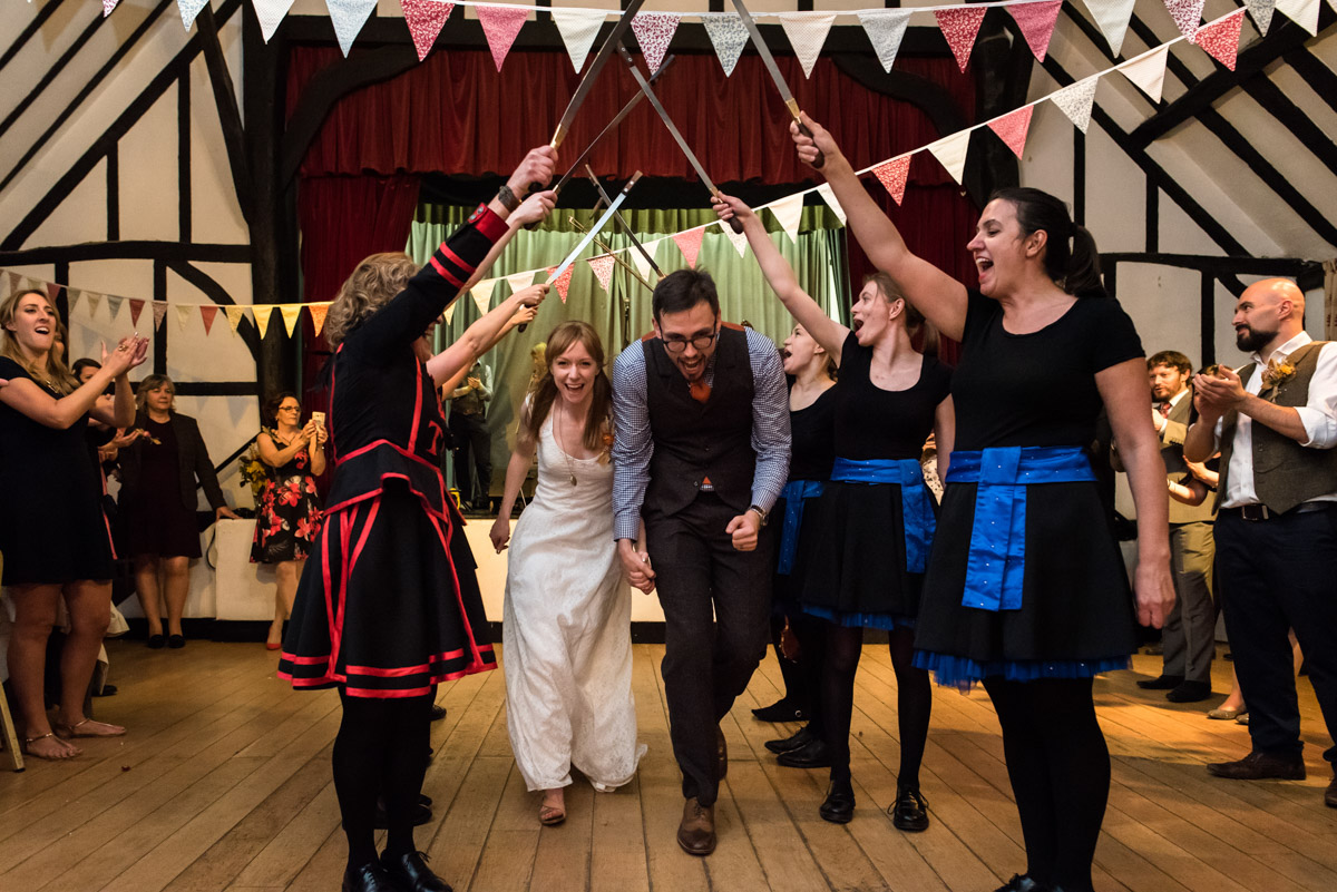 Paul and Laura at their wedding reception dance