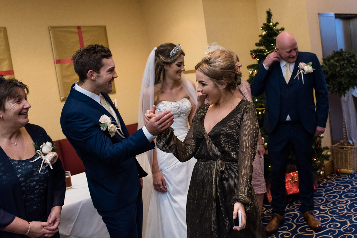 Jade and stuarts wedding receiving line