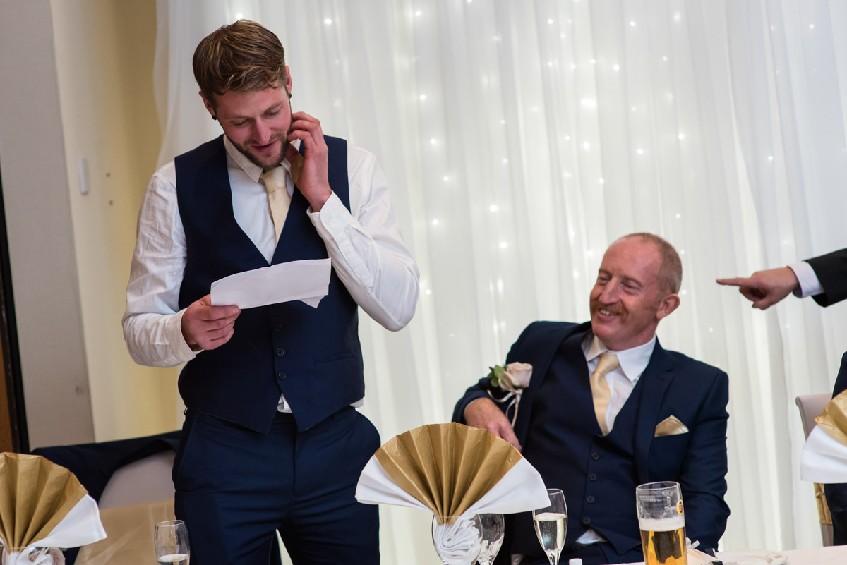 Stuarts best man makes his speech