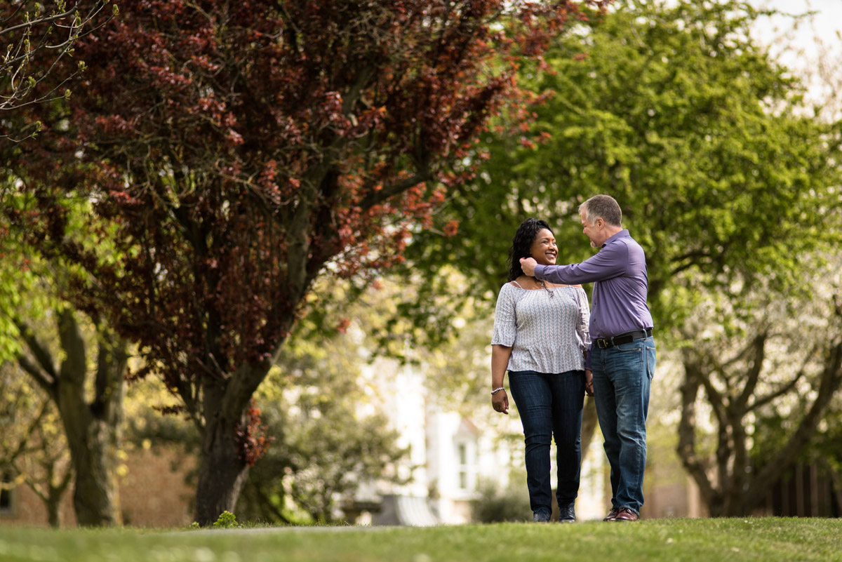 Juliet and Darren photographed along Hythe canal in Kent during pre wedding photoshoot