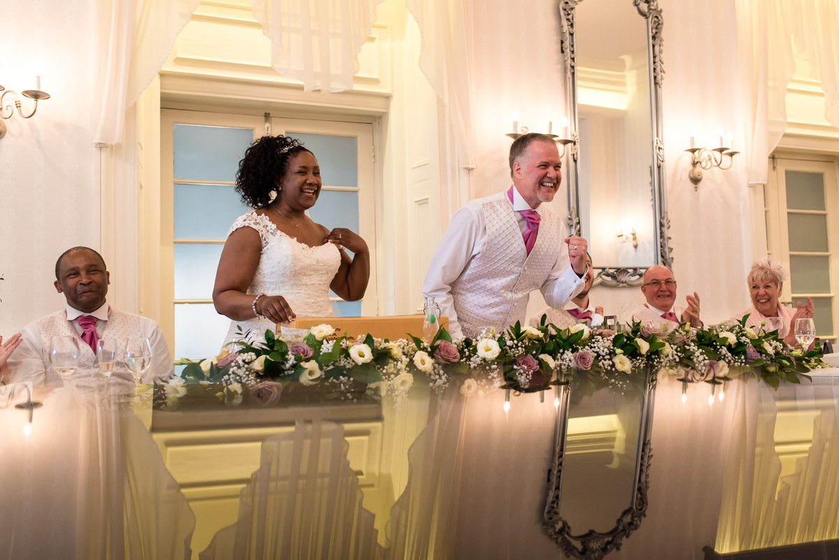 hythe Imperial wedding photography during the speeches