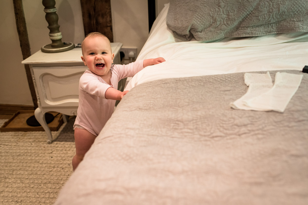 baby photograph before Anne's wedding at St marks church in Chilham Kent