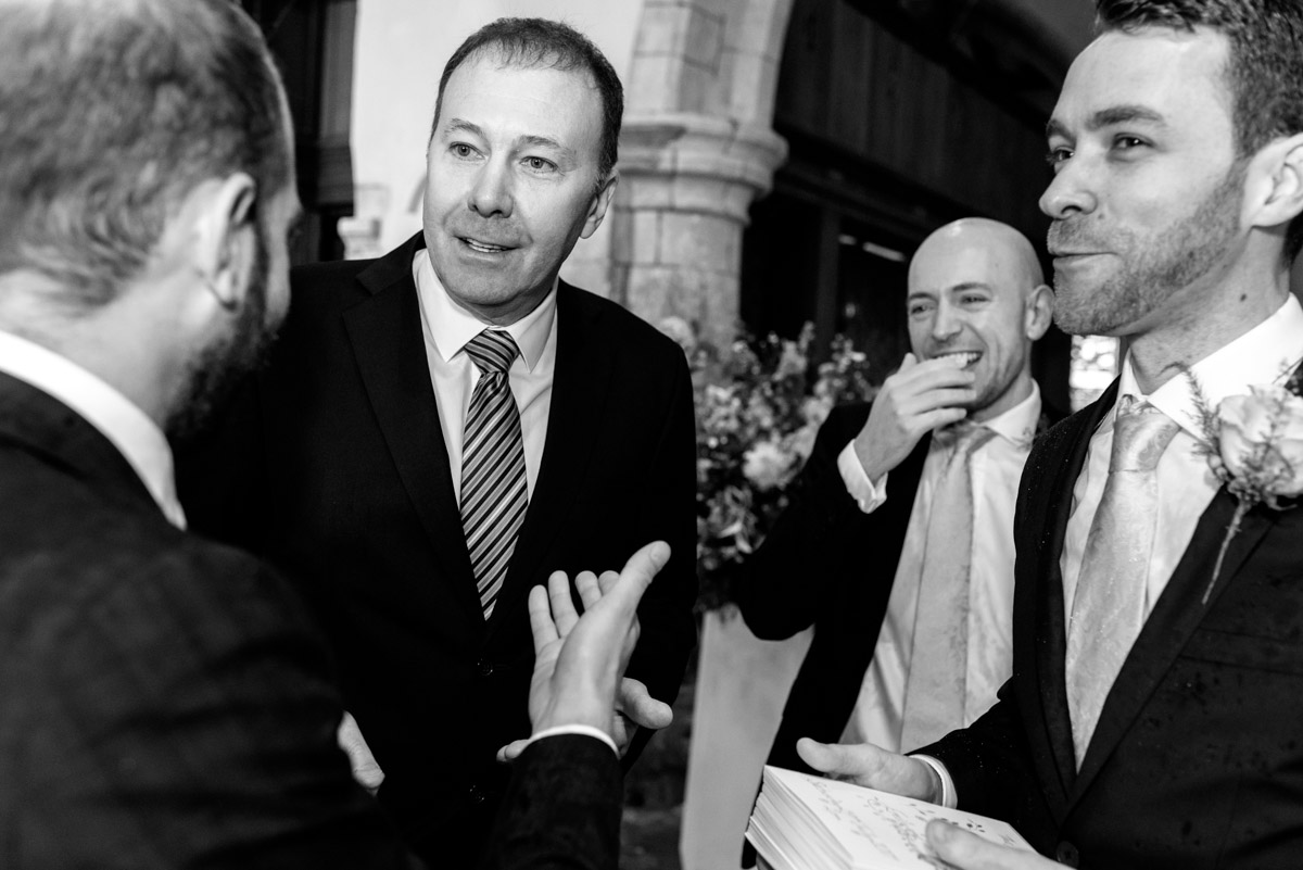 East sussex wedding photography of Tom and his guests