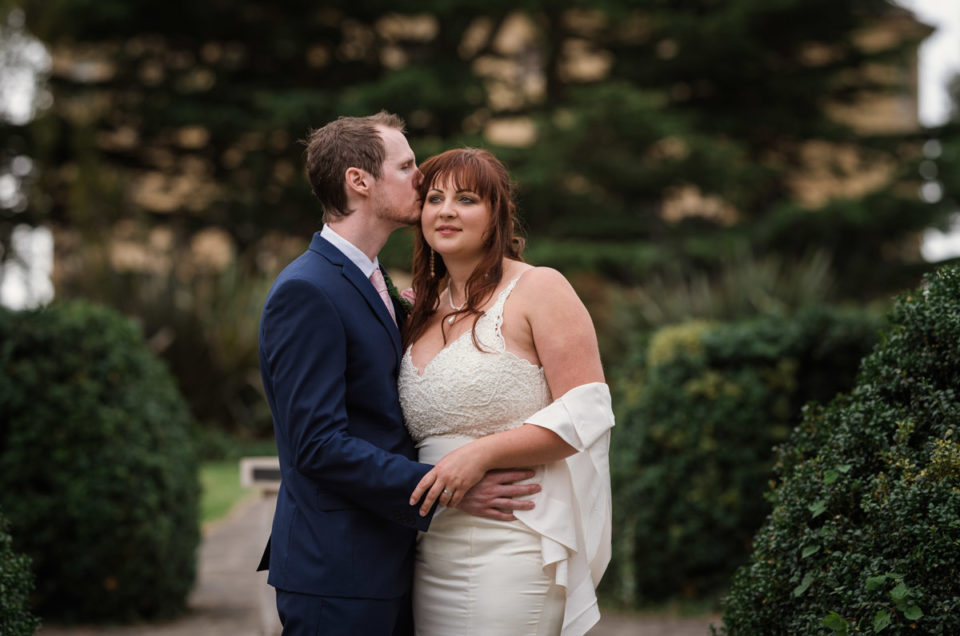 Photograph of John and Luice after their Danson House wedding ceremony