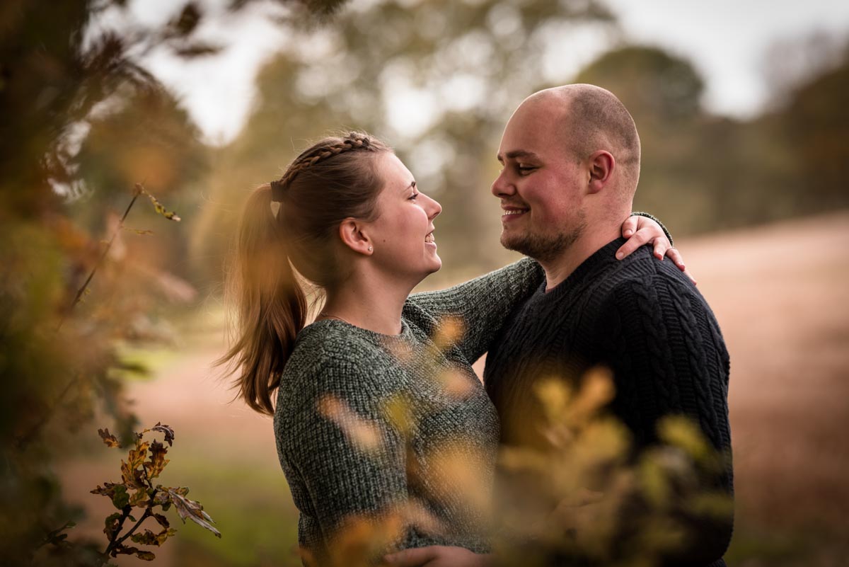 Photograph of Rachel and Ryan during their farm pre wedding photoshoot