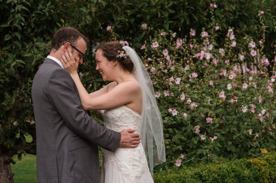 wedding photography at the secret garden, sarah and chris together