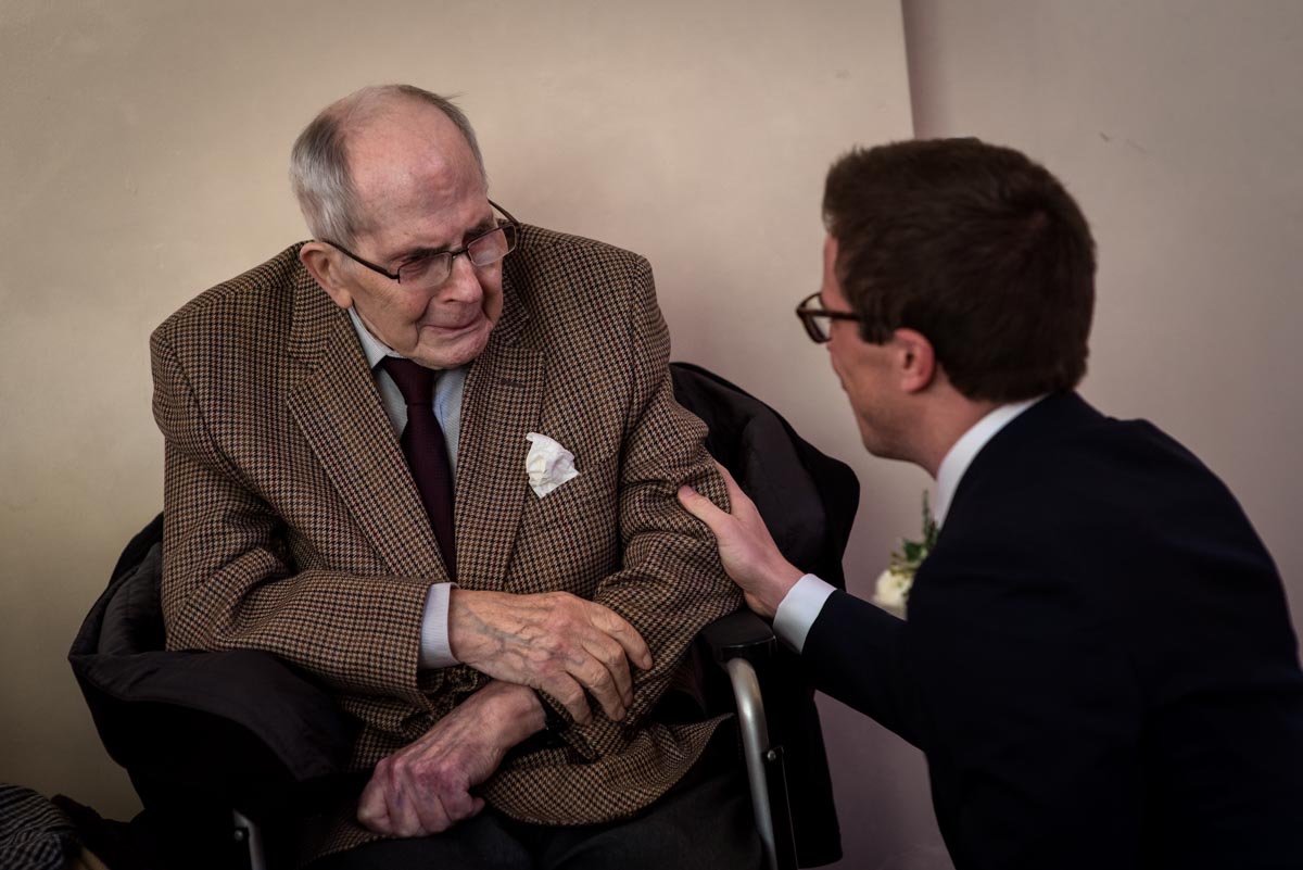 Holdsworth wedding photography. Katherine s grandad and Tom