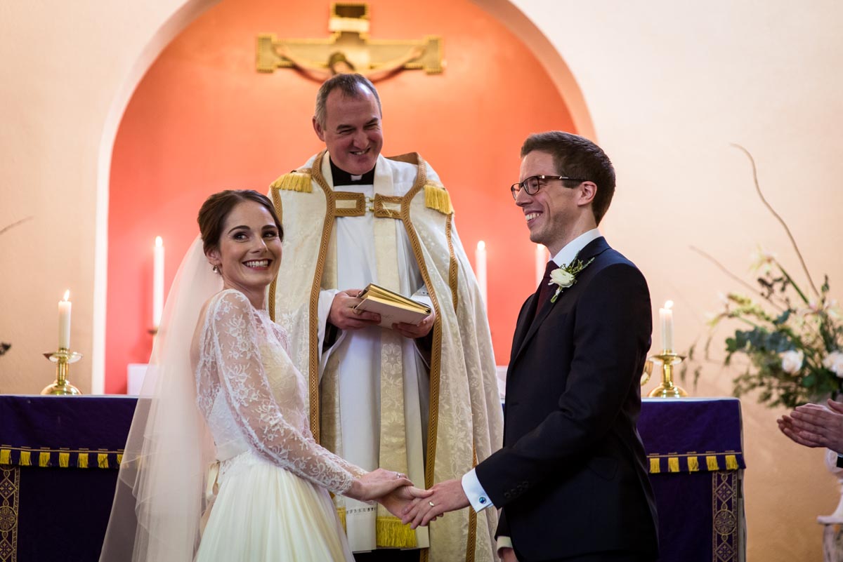 Halifax church wedding. Katherine and Tom are declared married