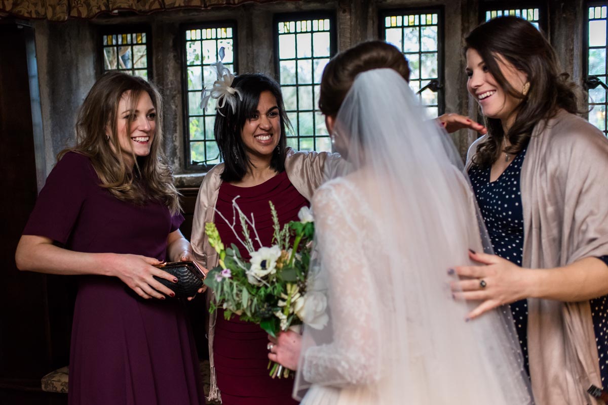 Photograph of Katherine & friends on her wedding day
