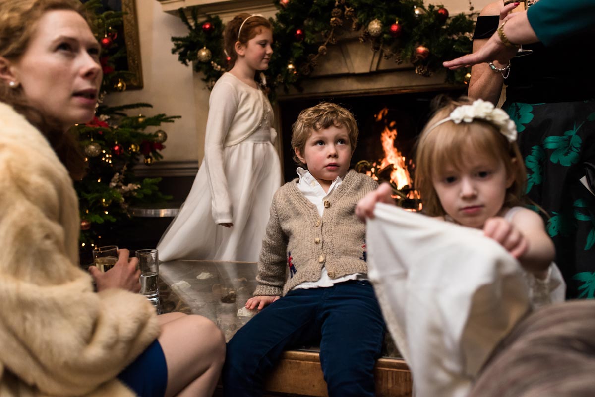 Children play at Jo and Grahams wedding in Chilston Park hotel in Kent