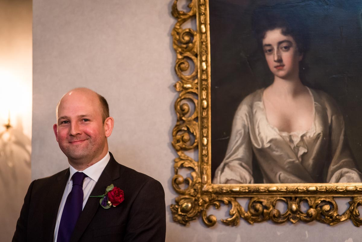 photograph of Jo's son during his speech at chilston park hotel in Kent
