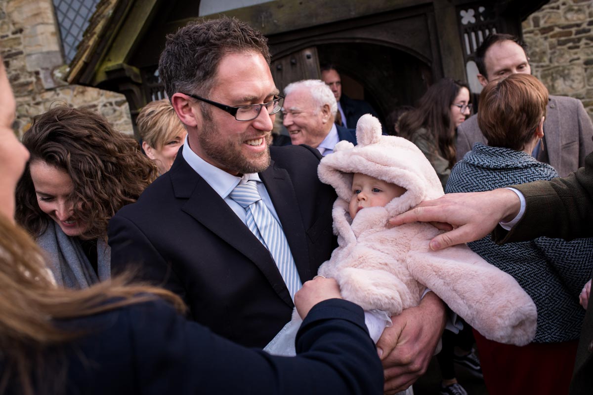 Emily and her dad. Kent christening photography