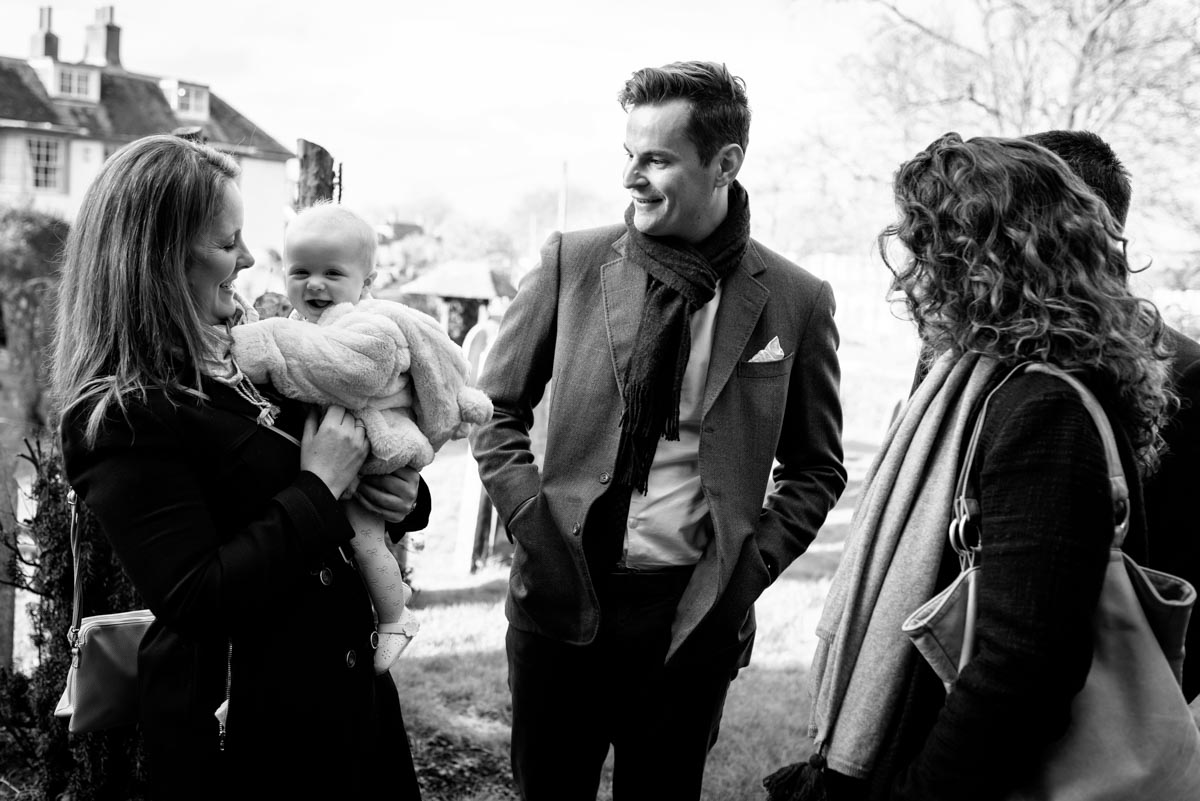 Guests are photographed before Emily's Kent christening