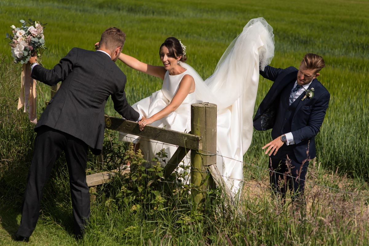Sarah & Craig during their wedding dat at Odo's Barn in Kent