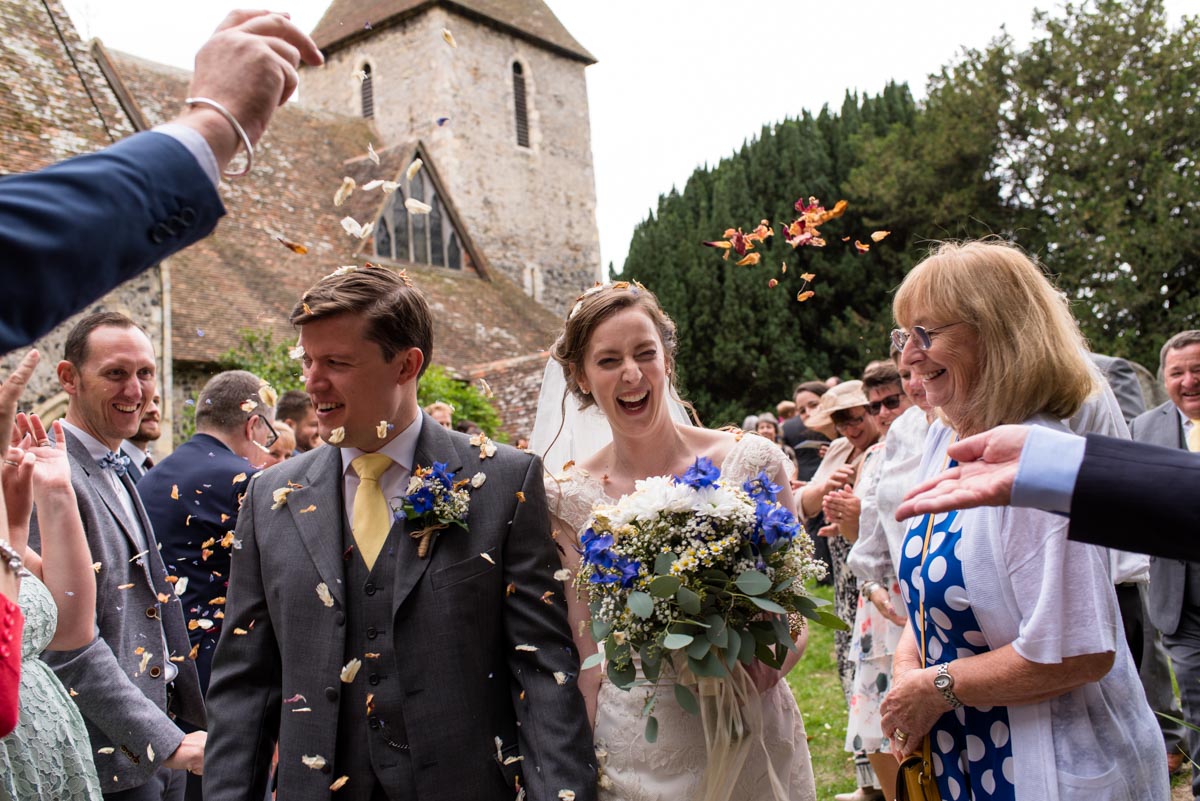 Church confetti photography in Canterbury, kent