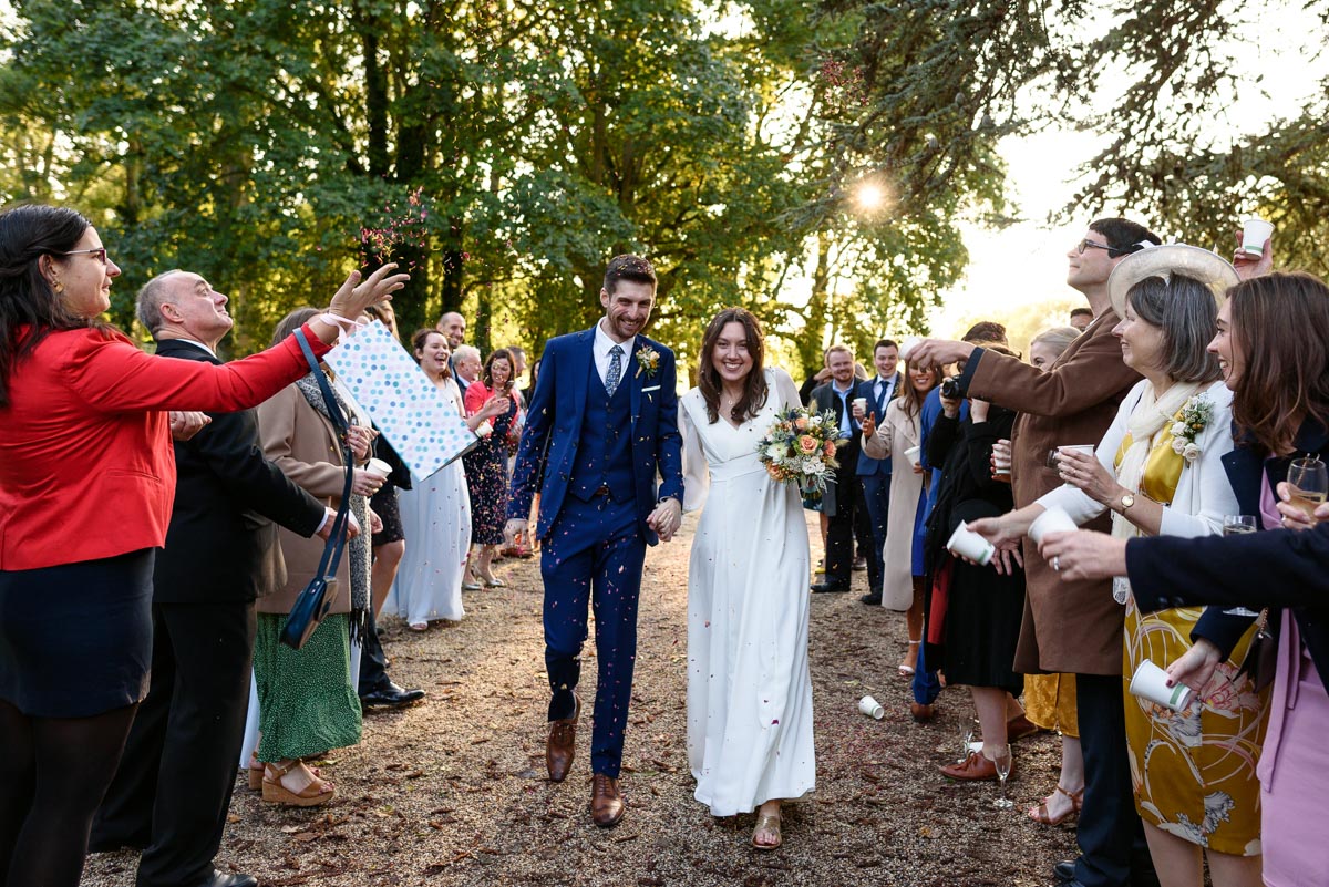 confetti photograph at Chilham Village Hall