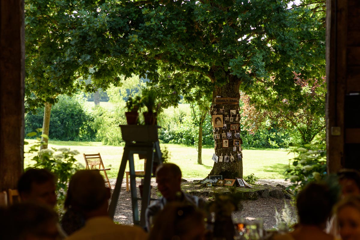 View from barn at ratsbury Barn summer wedding