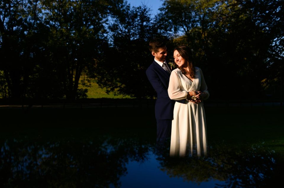 Chilham Village Hall wedding portrait
