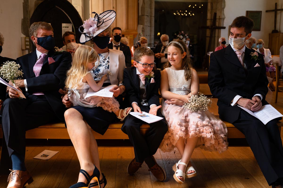 wedding photography best of 2021 photograph of page boy and flower girl at kent church wedding in kent