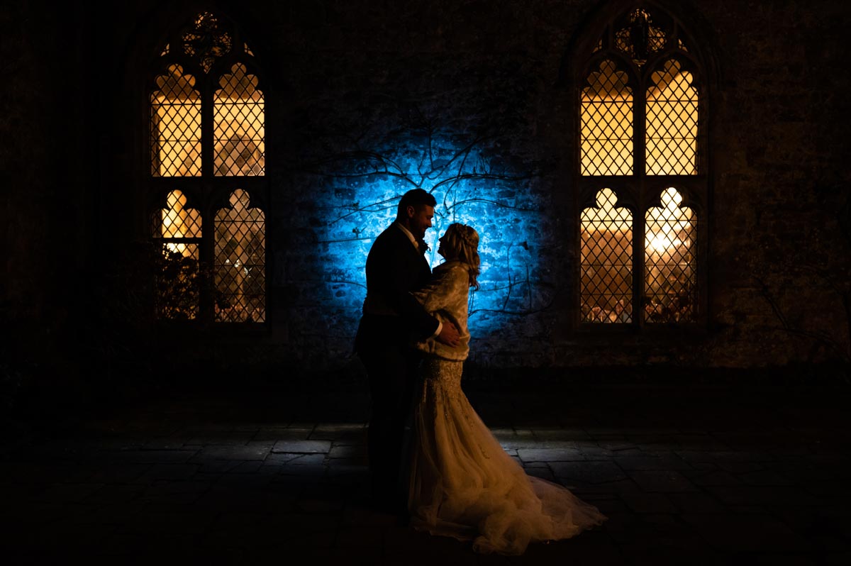 Portrait of Charley & Jordan outside Lympne Castle, one of my favourite Kent wedding venues