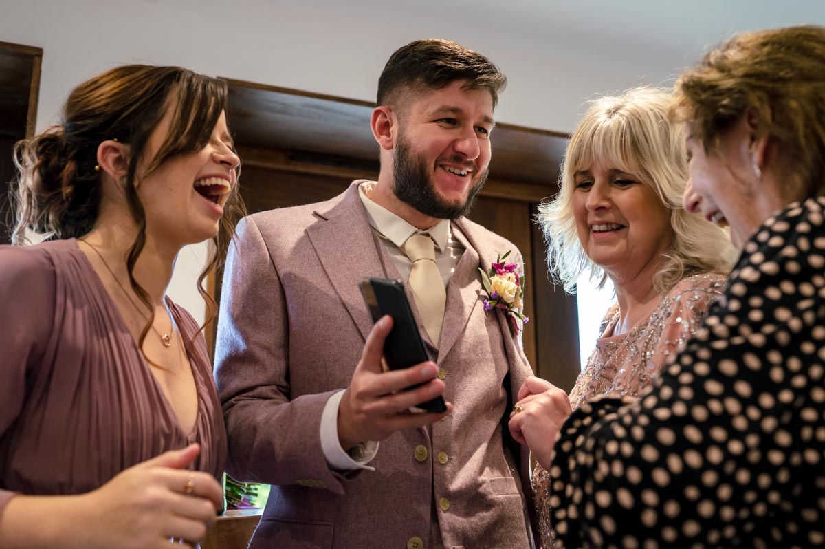 Guests photographed during reception of Sophia and Wills wedding