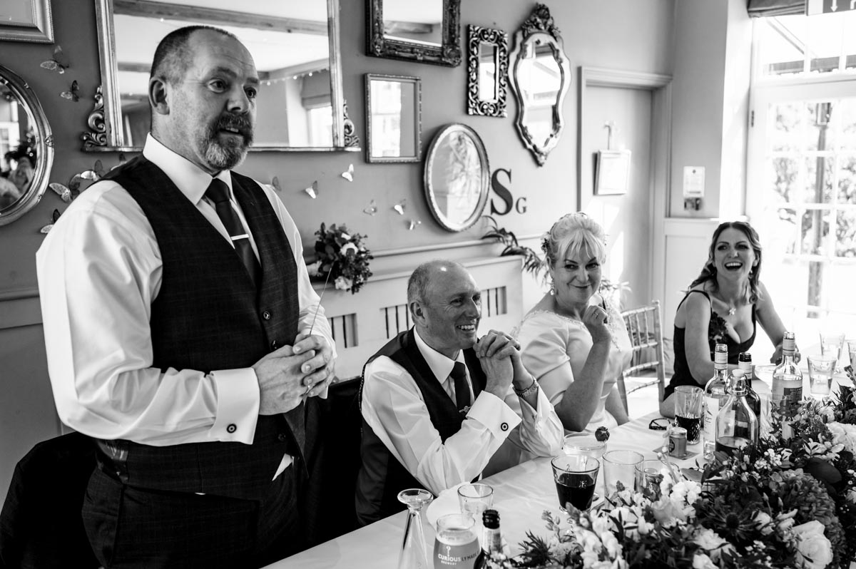 speeches at tony and rachels wedding at the secret garden in kent