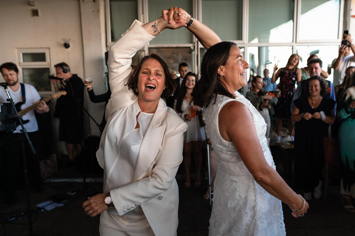 Photograph of brides during their first dance at venue in Saltdean east Sussex