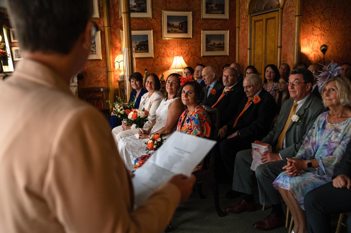 Wedding reading at Brighton Royal Pavillion same sex wedding