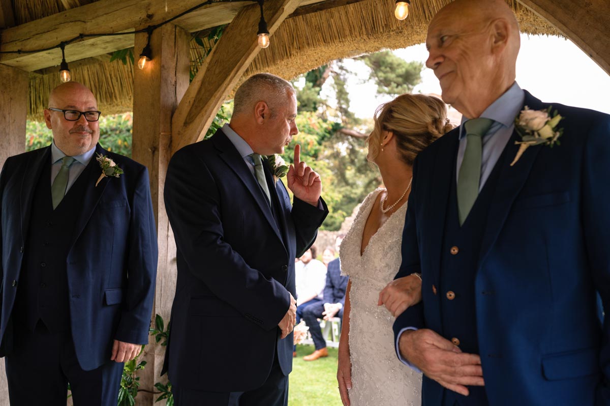 outdoor ceremony at westenhanger castle in kent