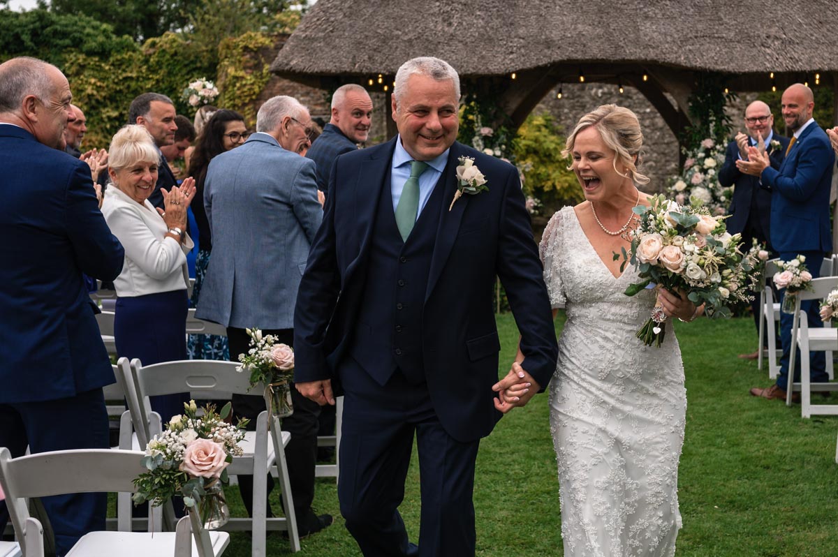 Phil and lara at their westenhanger castle summer wedding