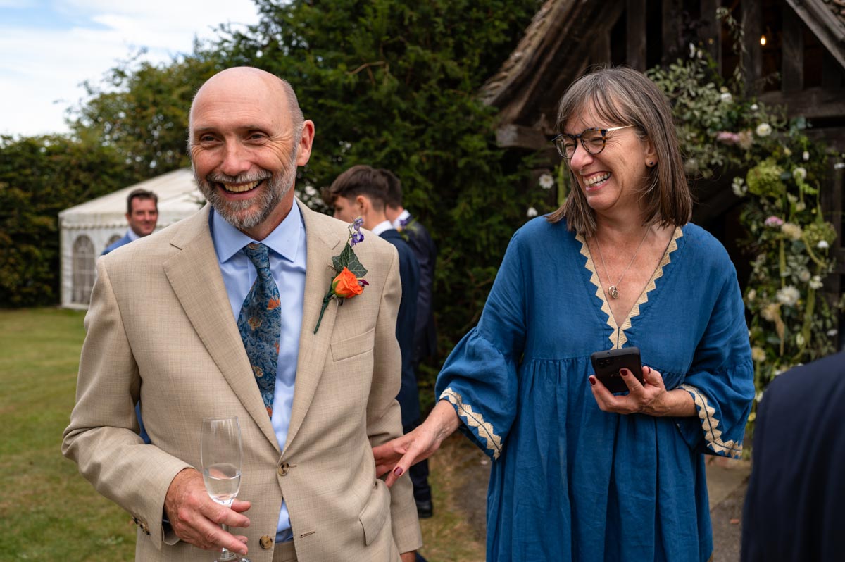 Brides parents at Poppy and Pablo's Bilsington Priory wedding