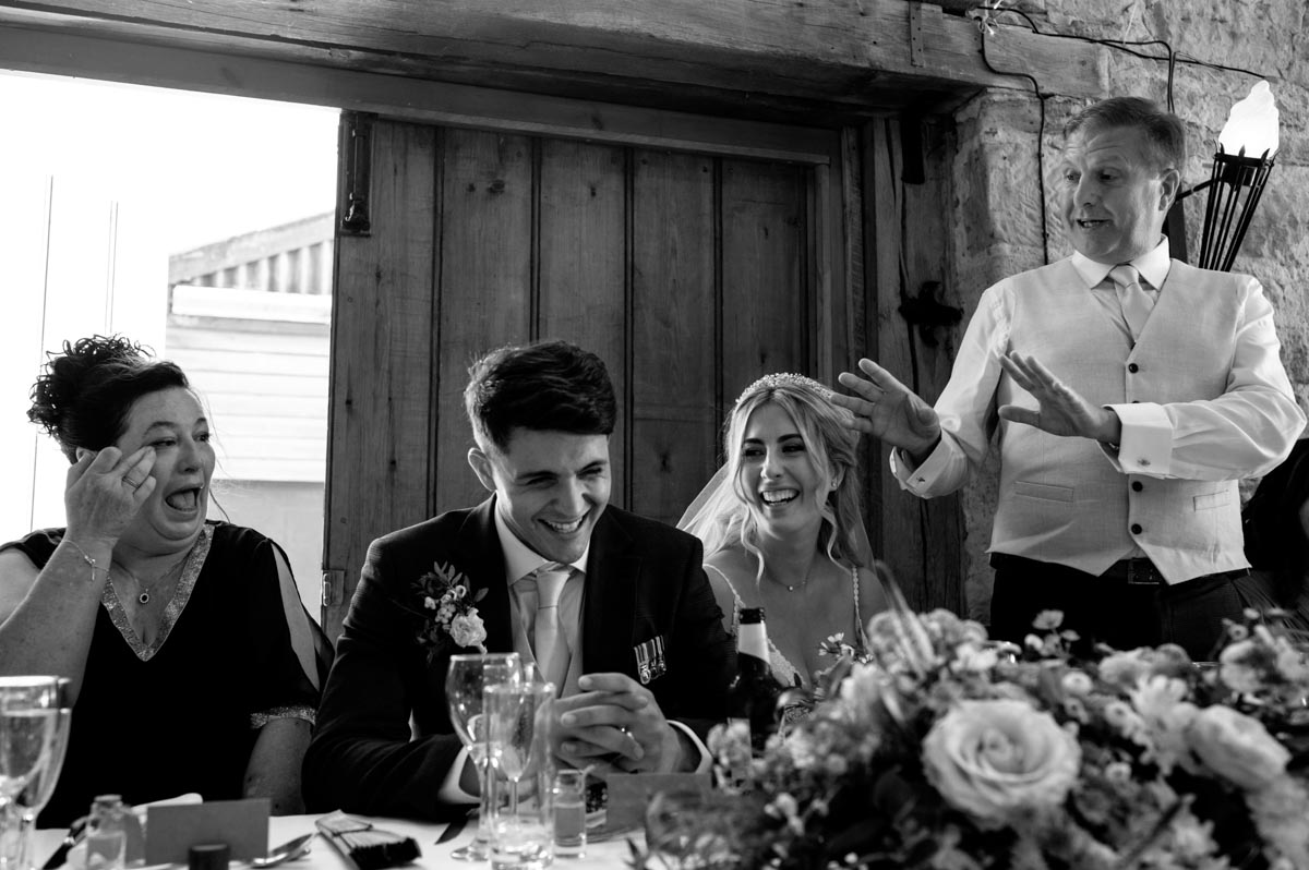 Wedding speeches at swallows oast