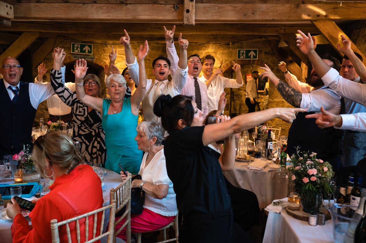 Swallows oast barn wedding reception