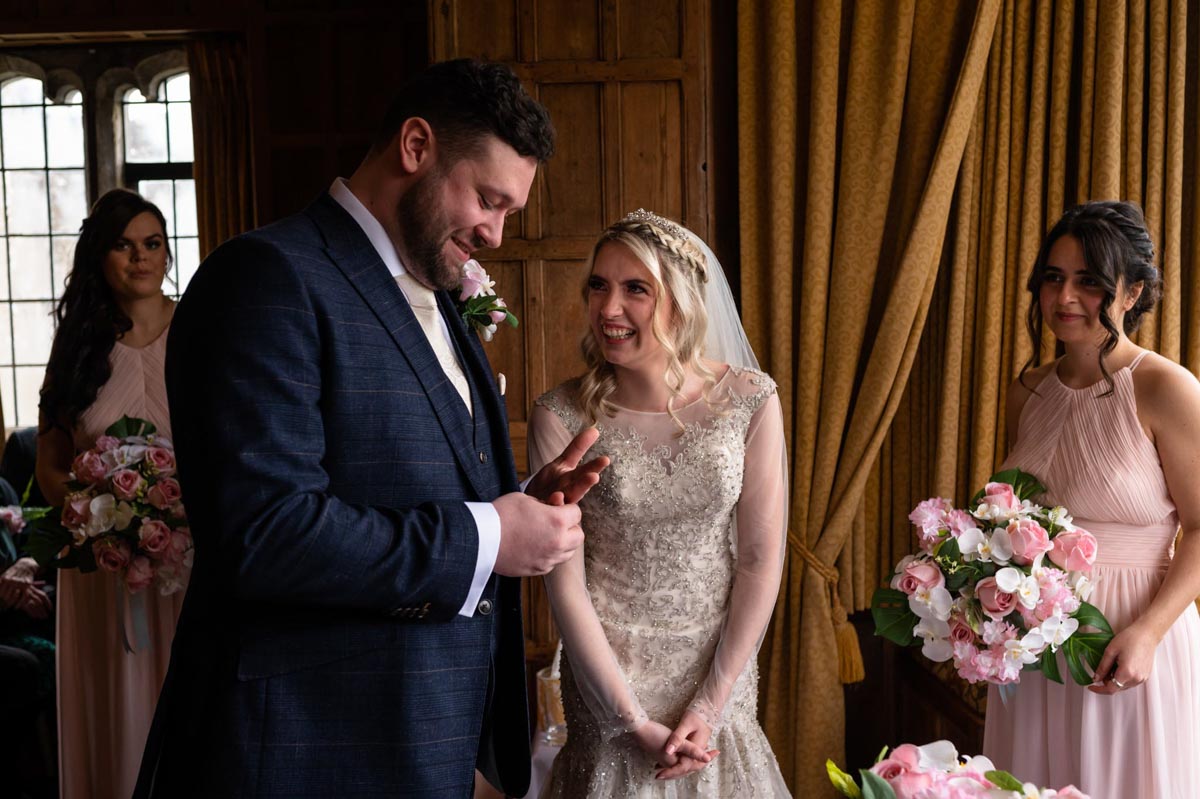 Lympne castle wedding photography ceremony.
