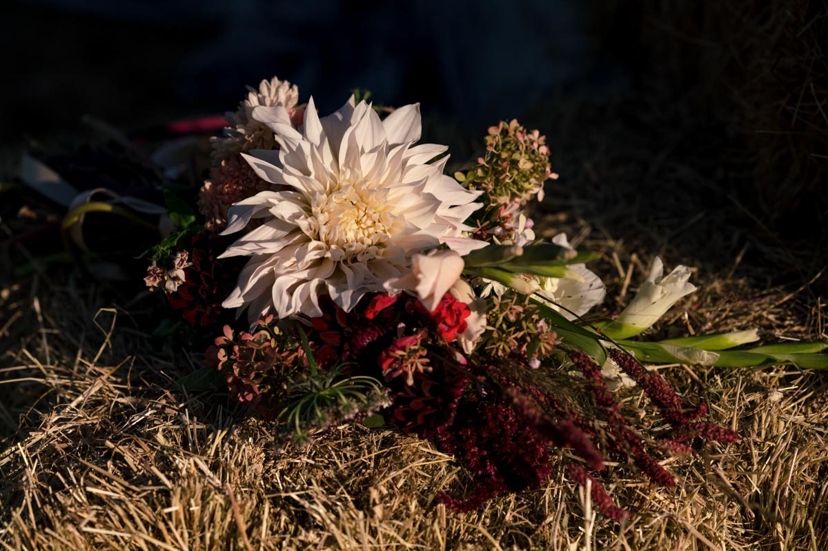 Photograph of pretty summer wedding bouquet