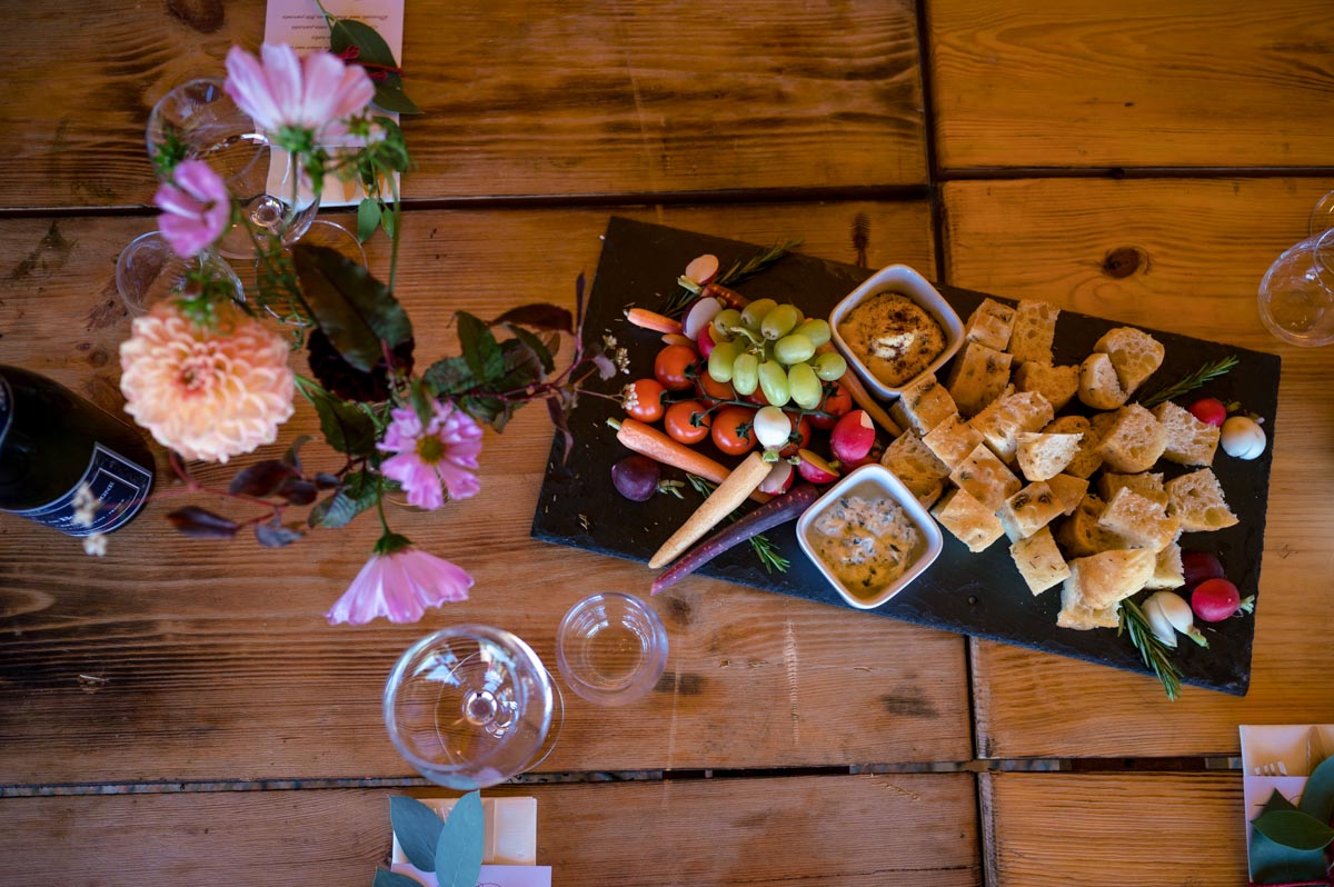 Wedding detail photography of food