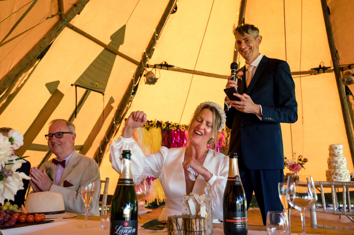 Wedding photography speeches at sarah and Matthews reception.