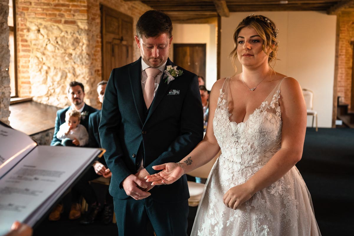 westenhanger castle wedding photography. The banqueting hall ceremony room