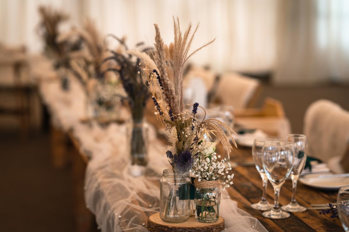 westenhanger castle wedding table decorations at paige and davids wedding