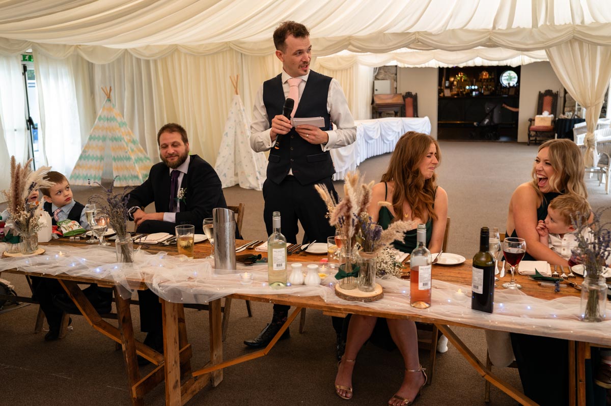 westenhanger castle wedding photography. speeches