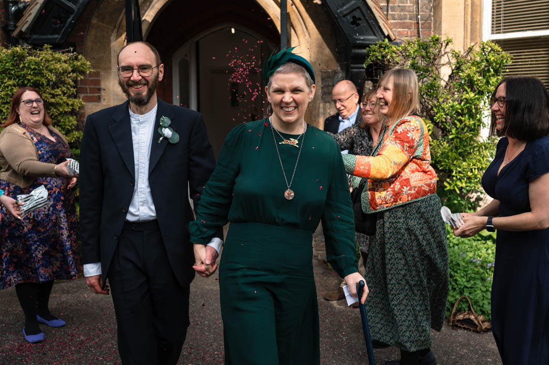 Why I love photographing small weddings. sarah and Colin during the confetti throw