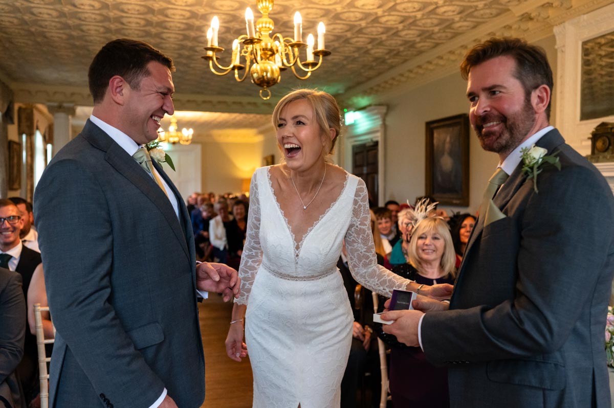 Chilston Park Hotel wedding photography. James and Dianes ceremony