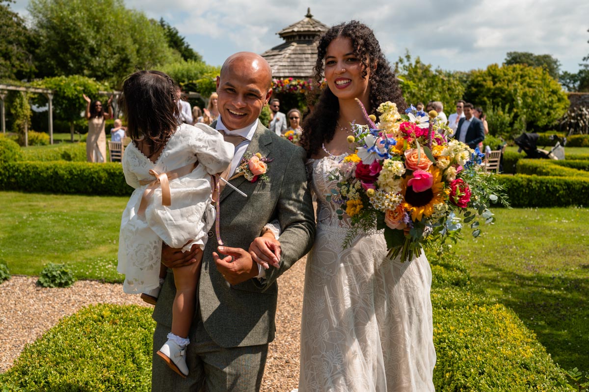 A taste of my 2024 weddings. Elanna and Piyaroe walk back down the aisle after ceremony at The Secret garden in Kent
